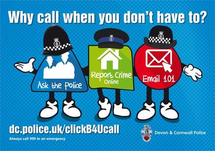 Devon & Cornwall Police - Why call when you don't have to?